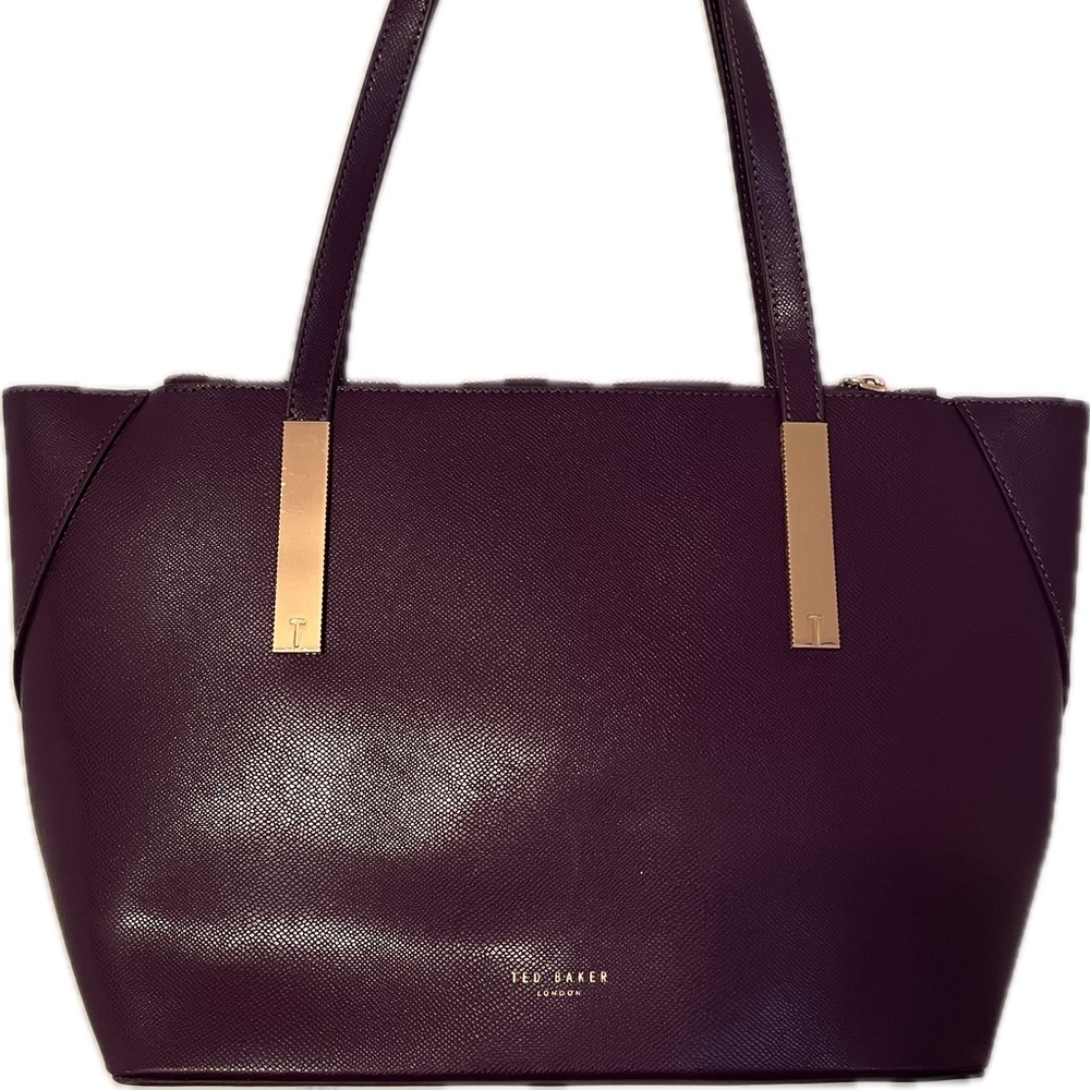 Ted Baker burguendy/ purple tote pre owen - Picture 8 of 8